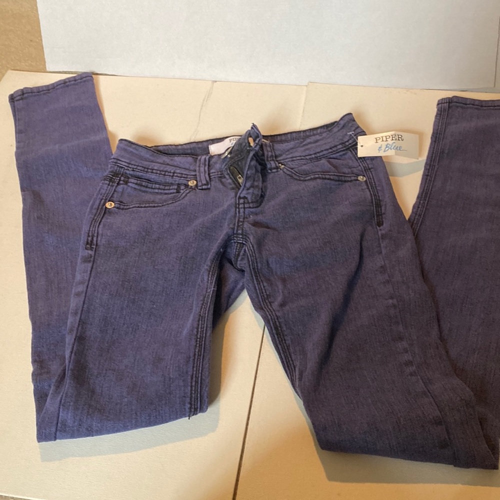 NWT and vintage Piper & Blue, blue colored skinny jeans